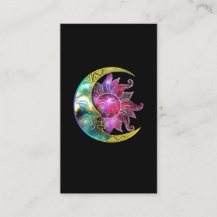 Spirituelle Sun Moon Galaxie Visitenkarte