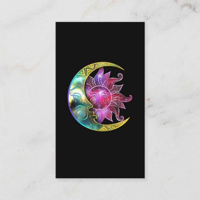 Spirituelle Sun Moon Galaxie Visitenkarte (Vorderseite)
