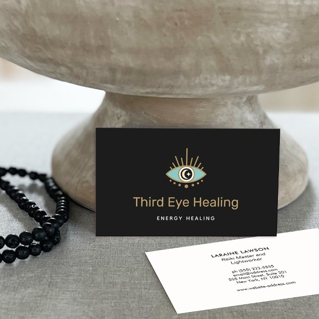Spirituelle Third Eye Yoga Instructor Business Car Visitenkarte (Von Creator hochgeladen)