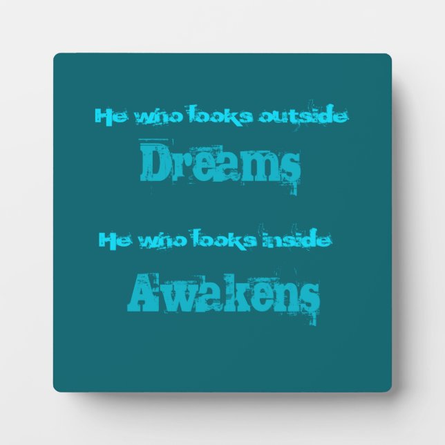 Spirituelle Typografie Zitat zum Erwachen Fotoplatte (Vorderseite)