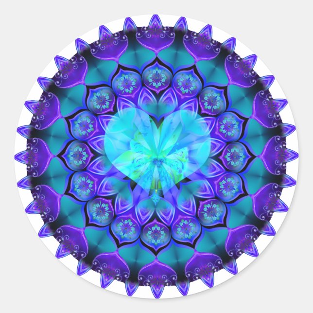 spirituelle Übergabe an die Liebe Runder Aufkleber (Vorderseite)