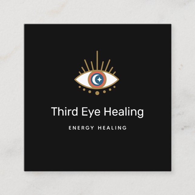 Spirituelle Visitenkarte für das dritte Eye Logo (Vorderseite)