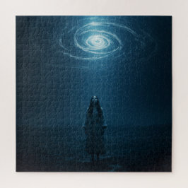 Spirituelle Weibchen mit Blick in den Universum