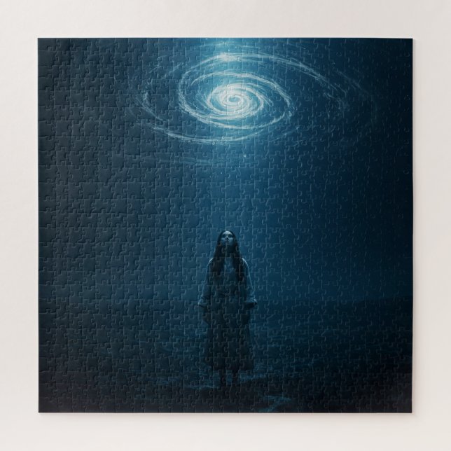Spirituelle Weibchen mit Blick in den Universum (Vertikal)
