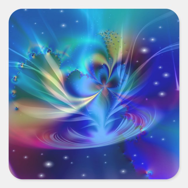 Spirituelle Wunder Quadratischer Aufkleber (Vorderseite)