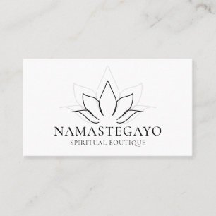 Spirituelle Yoga Meditation Lotus Zen Holistisch Visitenkarte