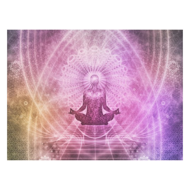 Spirituelle Yoga Meditation Zen Farblich Tischdecke (Vorderseite (Horizontal))