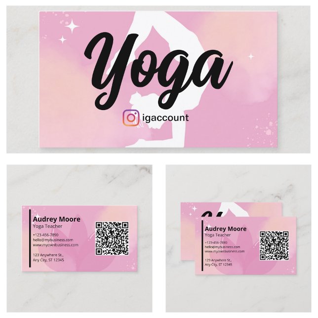 Spirituelle Yoglehrer-Vorlagen Visitenkarte (Spiritual Yoga Teacher Templates Business Card
)
