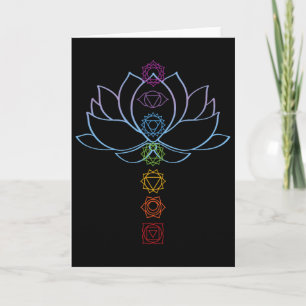 Spirituelle Zen-Lotusblume Chakren ausgerichtetes Karte