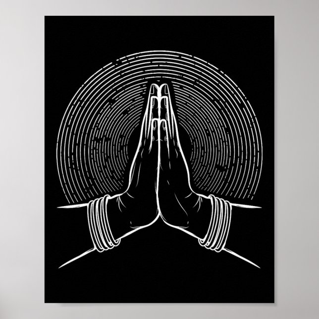 Spirituelle Zen-Meditations-Mudra  Poster (Vorne)