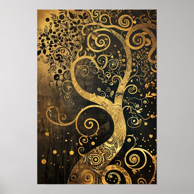 Spiritueller Baum des Lebens Poster (Vorne)