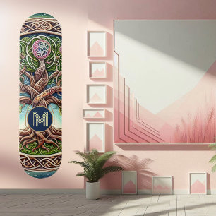 Spiritueller Baum des Lebens Whimsical Roots kelti Skateboard