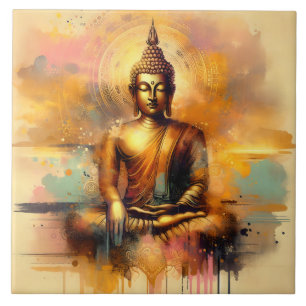 Spiritueller Buddha Fliese