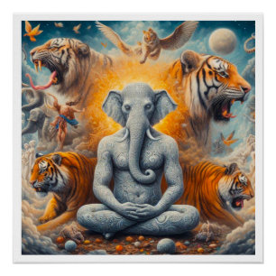 spiritueller Elefant Poster
