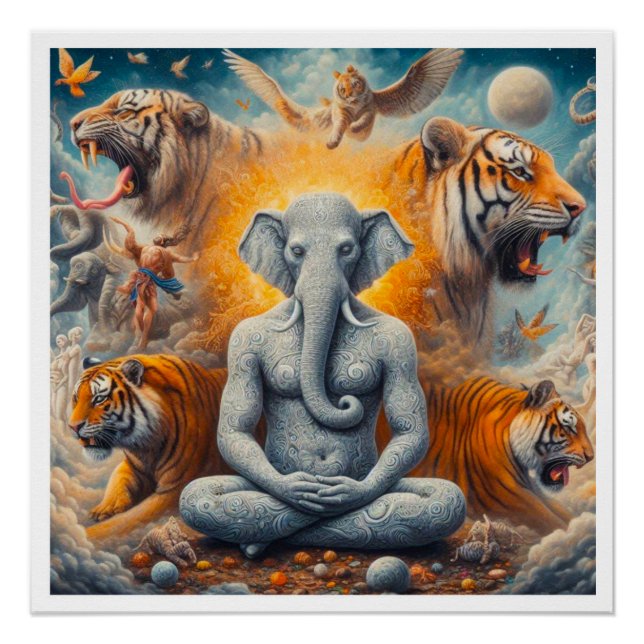 spiritueller Elefant Poster (Vorderseite)