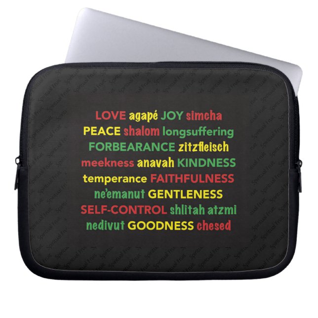 Spiritueller FRUIT DES Christlichen Hebräischen Laptopschutzhülle (Vorderseite)
