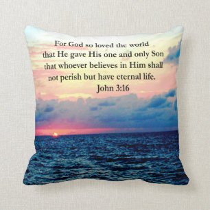 SPIRITUELLER JOHN 3:16 FOTO KISSEN