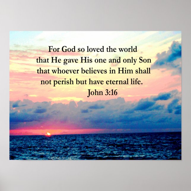 SPIRITUELLER JOHN 3:16 FOTO POSTER (Vorne)