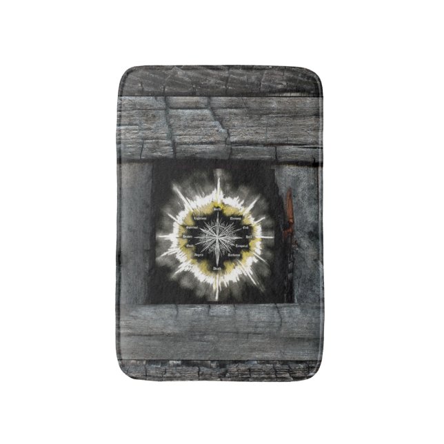 Spiritueller Kompass Badematte (Vorderseite Vertikal)