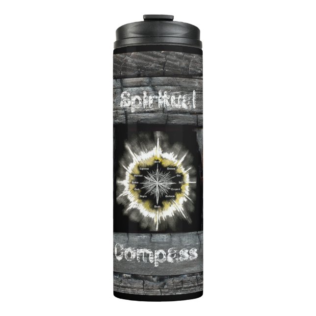Spiritueller Kompass Thermosbecher (Vorderseite)