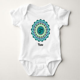 Spiritueller Mandala Yoga Om Symbol Blau individue Baby Strampler