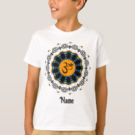 Spiritueller Mandala Yoga Om Symbol Blau individue T-Shirt