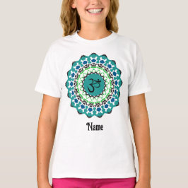 Spiritueller Mandala Yoga Om Symbol Blau individue T-Shirt