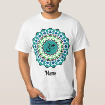 Spiritueller Mandala Yoga Om Symbol Blau individue