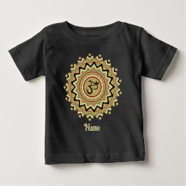 Spiritueller Mandala Yoga Om Symbol Retro angepass Baby T-shirt
