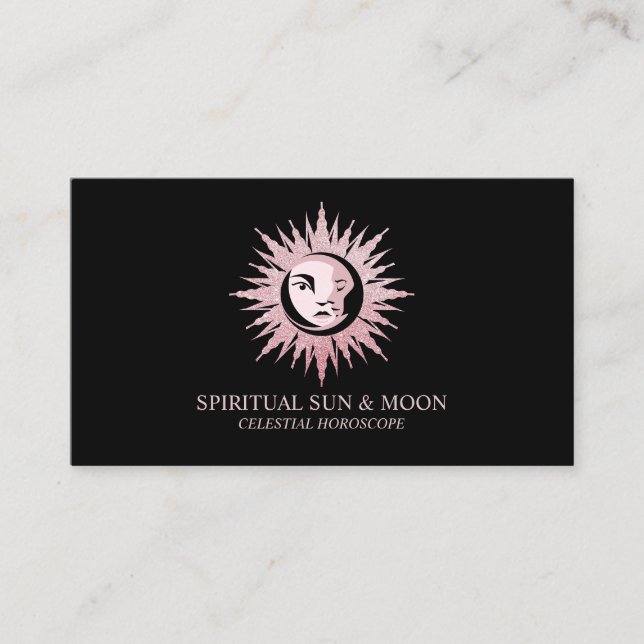 Spiritueller Mond Sun Himmelsastrologie Visitenkarte (Vorderseite)