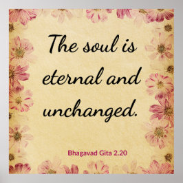 Spirituelles Beige Rosa Gita Ewige Seele Floral Poster