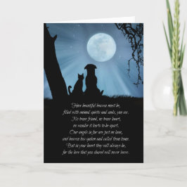 Spirituelles Beileid von Hunden und Katzen Karte
