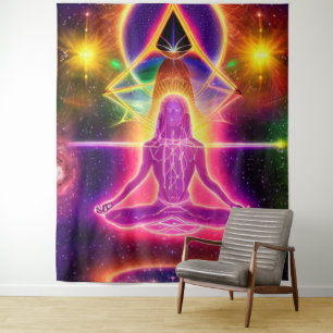 Spirituelles Chakra-Tapete Wandteppich