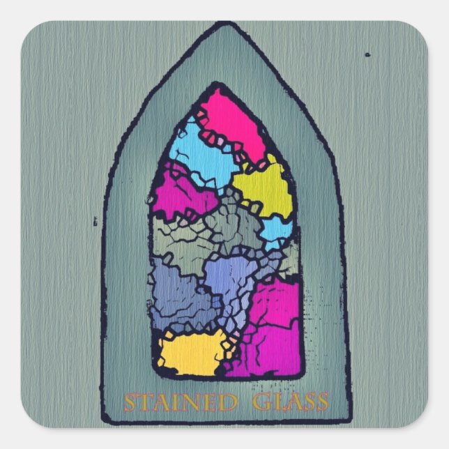 Spirituelles Fenster Quadratischer Aufkleber (Vorderseite)
