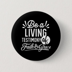 Spirituelles Lebenszeugnis Glaube und Gnade Zitat Button