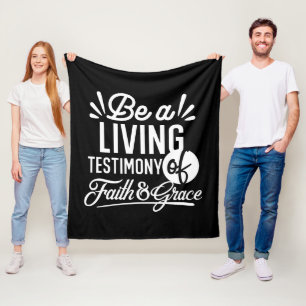 Spirituelles Lebenszeugnis Glaube und Gnade Zitat Fleecedecke