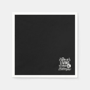Spirituelles Lebenszeugnis Glaube und Gnade Zitat Serviette