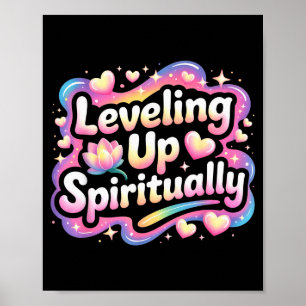 Spirituelles Leveln Aufwärts Mindfulness Meditatio Poster