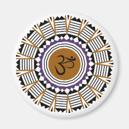 Spirituelles Mandala Yoga Om Symbol Geometrie Magnet