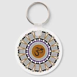Spirituelles Mandala Yoga Om Symbol Geometrie Schlüsselanhänger