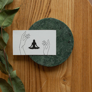 Spirituelles Minimales Berufliches Logo Yoga  Visitenkarte
