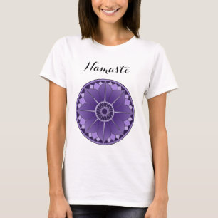 Spirituelles Namaste Lila Mandala T-Shirt