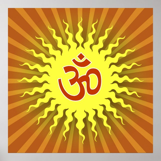 Spirituelles Om Symbol Poster (Vorne)