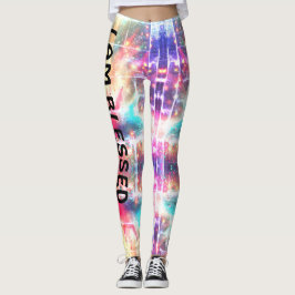 spirituelles Rätsel "Ich bin gesegnet grün" Leggings