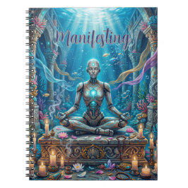 Spirituelles Roboterspiral-Foto Notizblock