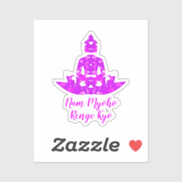Spirituelles Rosa und Weiße Symmetrie Lotus Yoga C Aufkleber