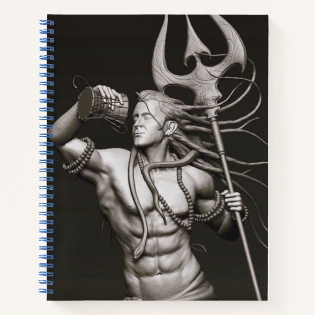 Spirituelles Stylish Shiva Notebook Notizbuch (Vorderseite)
