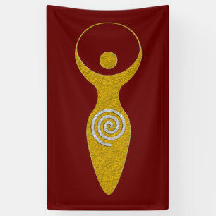 Spirituelles Symbol - Göttin der Erde Gaya 1 Flame Banner