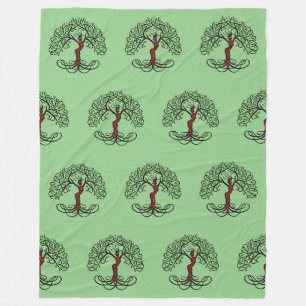 Spirituelles Symbol - Göttin der Natur - Baum 1 Fleecedecke