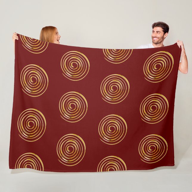 Spirituelles Symbol - Spirale der Energie 4 Fleecedecke (Beispiel)